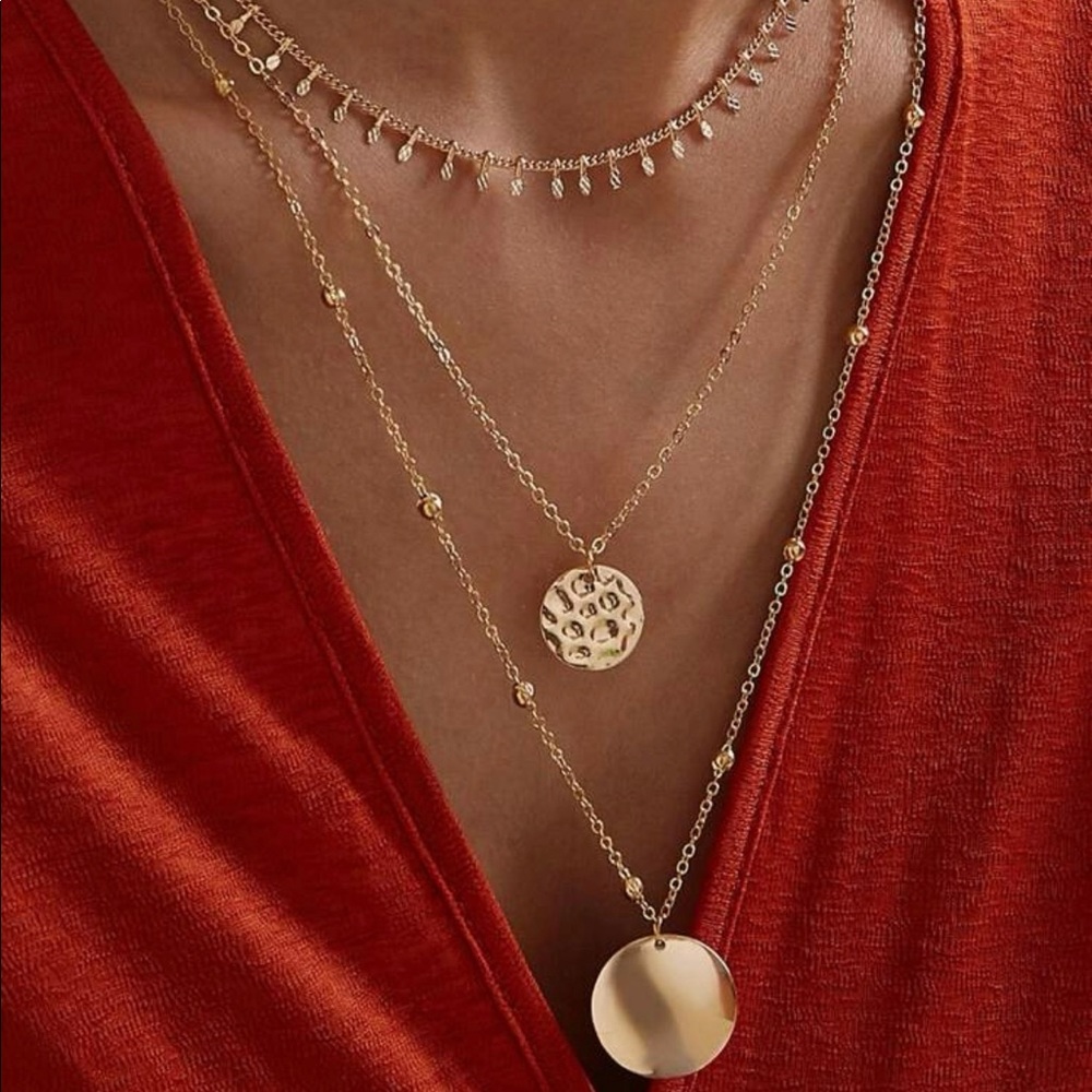 Gold layered necklaces